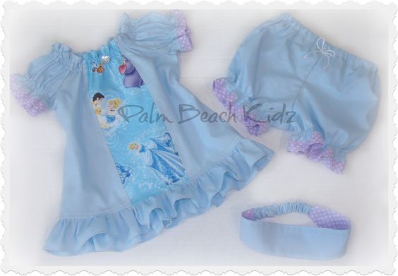 The Best Dressed Child Baby Girls Bloomers Set - Blue Cinderella Print main image 0