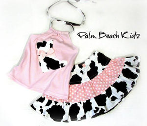 Cow Girl N Boot Skirt Set